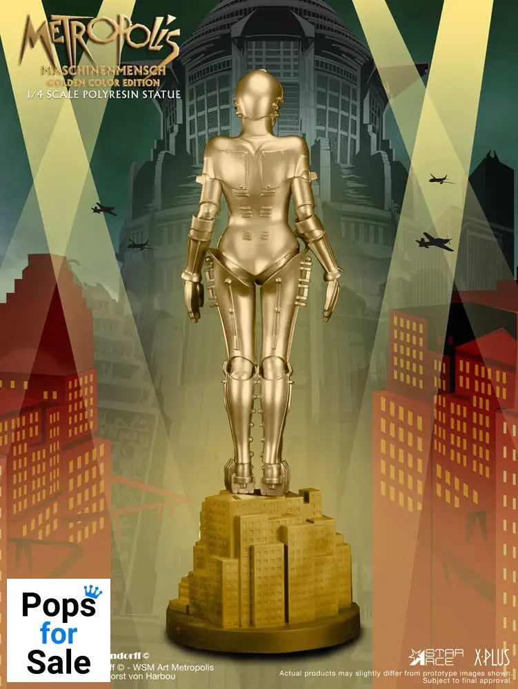 Metropolis Statue 1/4 Maschinenmensch Metallic Gold 40 cm