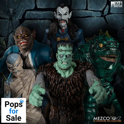 Mezco's Monsters 5 Points Action Figures Tower of Fear Deluxe Set 9 cm