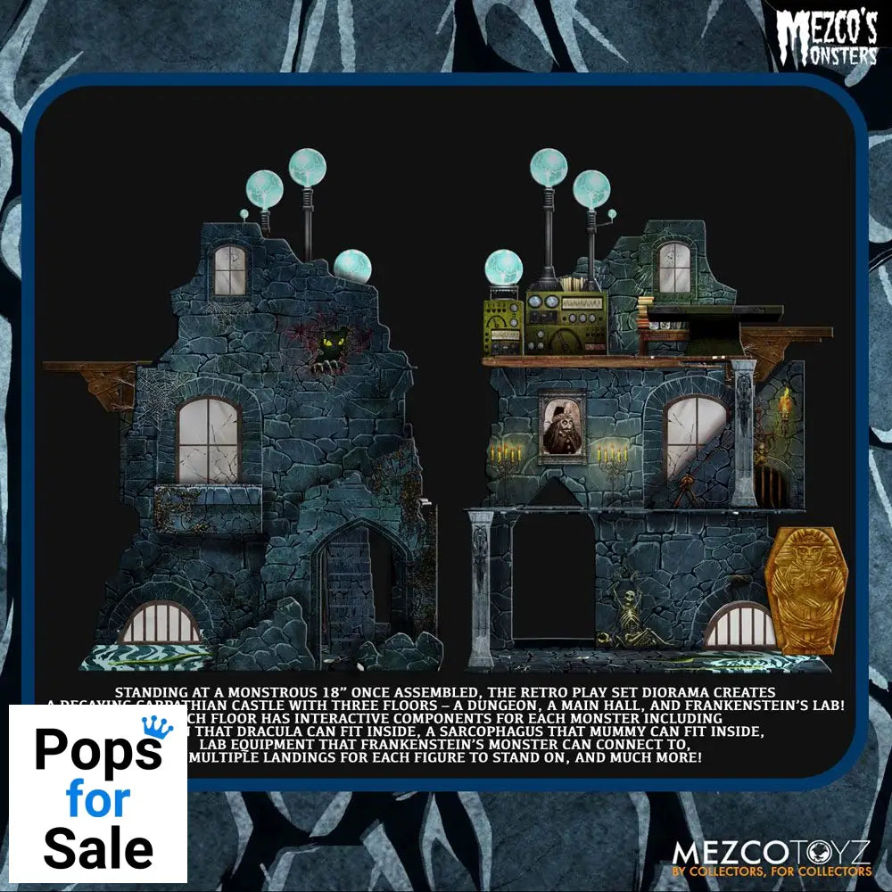 Mezco's Monsters 5 Points Action Figures Tower of Fear Deluxe Set 9 cm