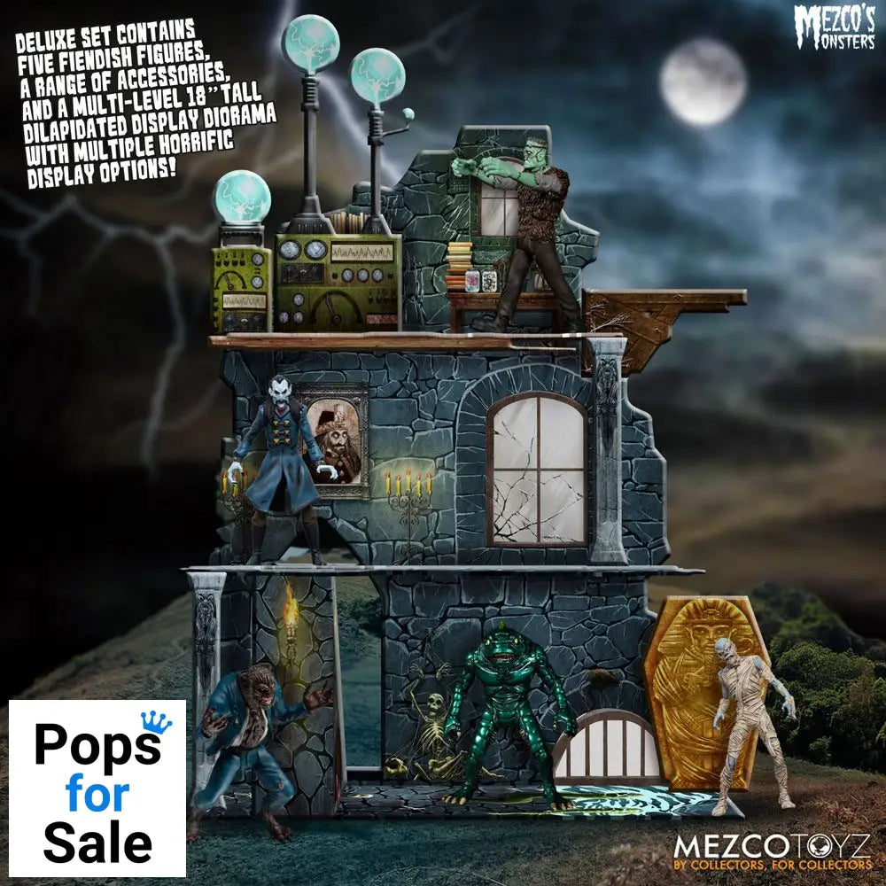 Mezco's Monsters 5 Points Action Figures Tower of Fear Deluxe Set 9 cm