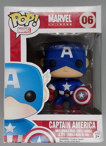 #06 Captain America - Marvel - Box Damaged Funko POP