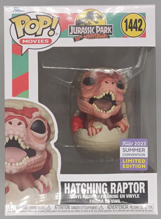 #1442 Hatching Raptor - Jurassic Park - 2023 Con Box Damaged Funko POP