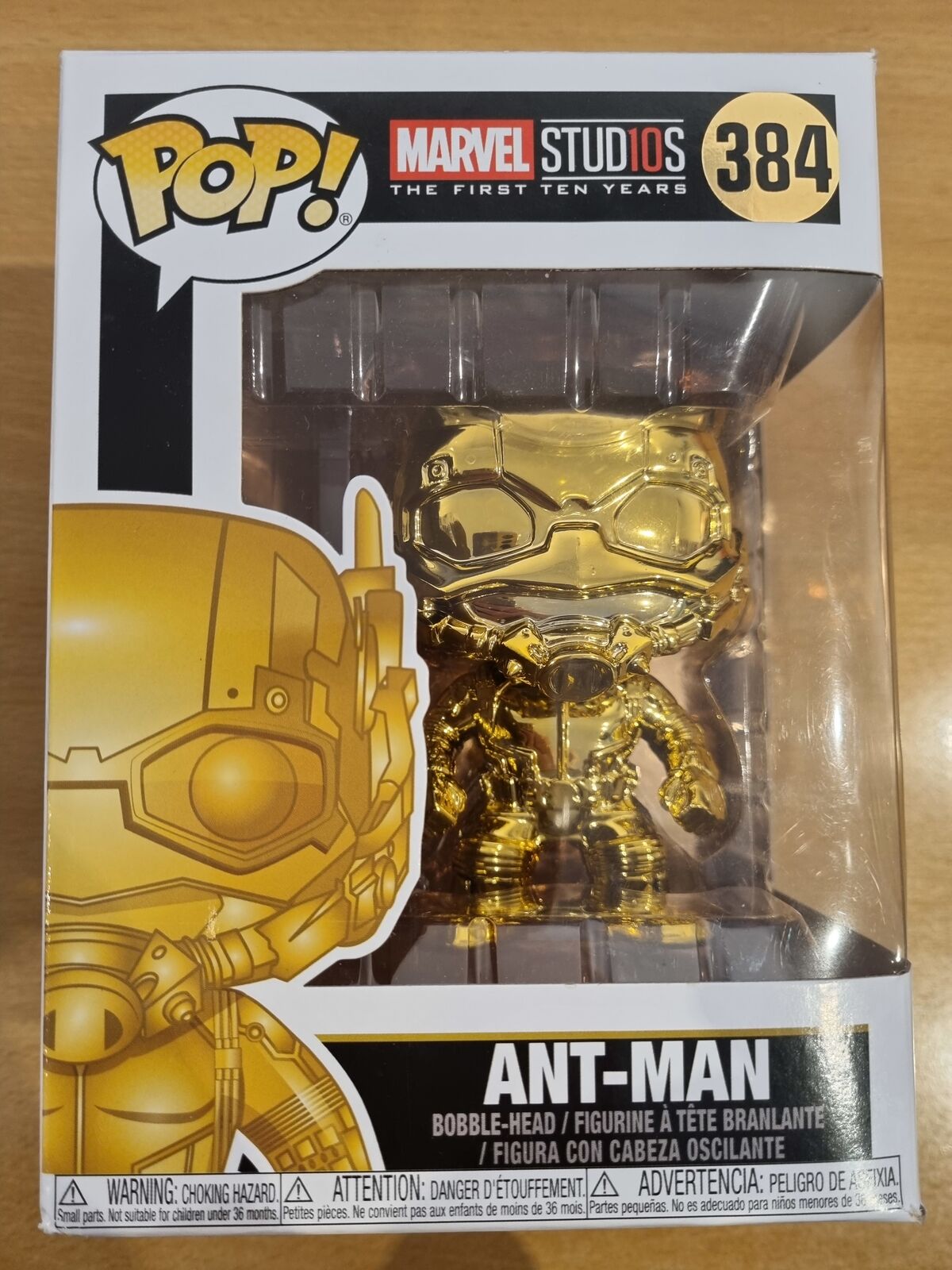 #384 Ant-Man (Gold) - Chrome - Marvel 10 Funko POP