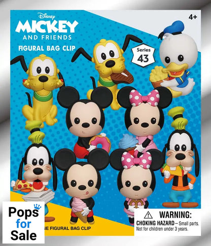 Mickey & Friends 3D PVC Bag Clips Mickey & Friends with Food Series 43 Display (24)