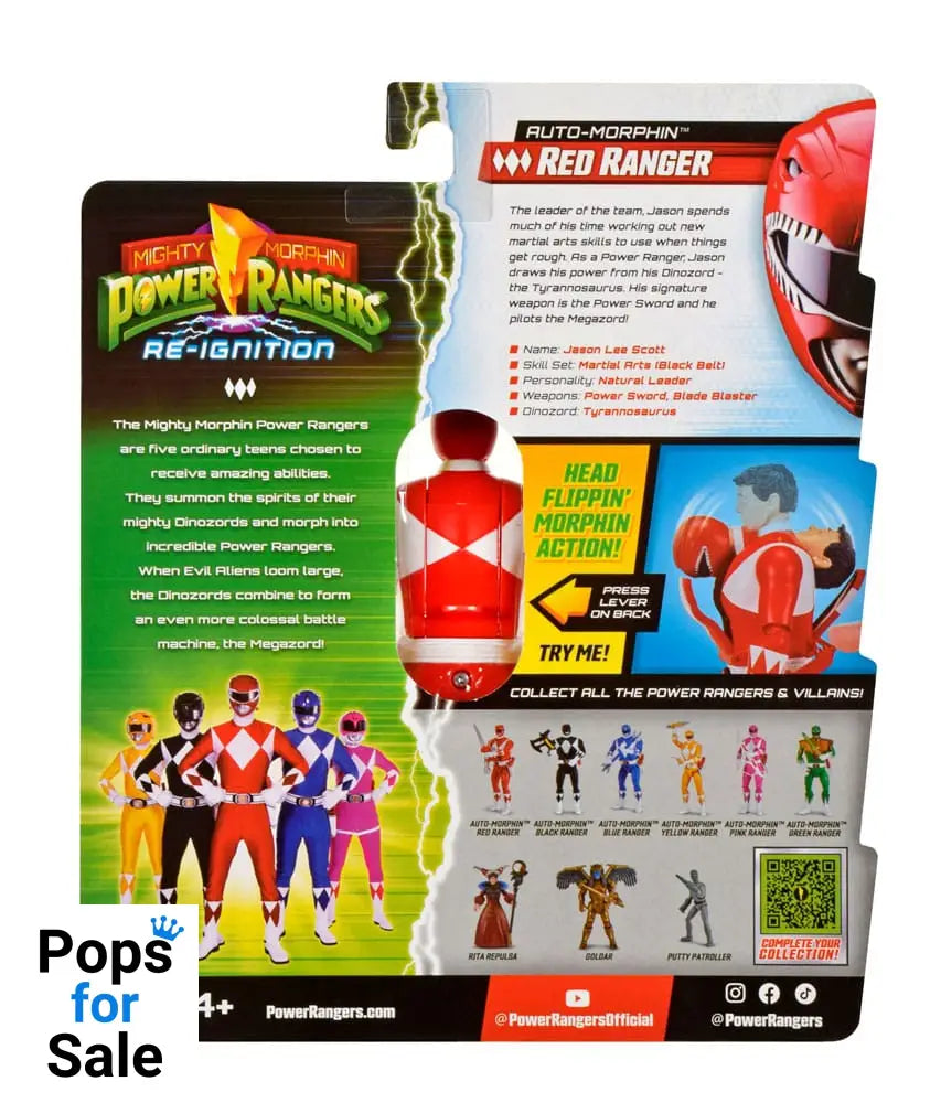 Mighty Morphin Power Rangers Action Figure Auto-Morphin Red Ranger 12 cm Action figures