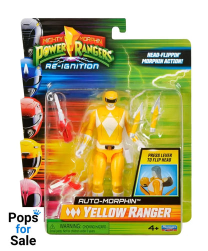 Mighty Morphin Power Rangers Action Figure Auto-Morphin Yellow Ranger 12 cm