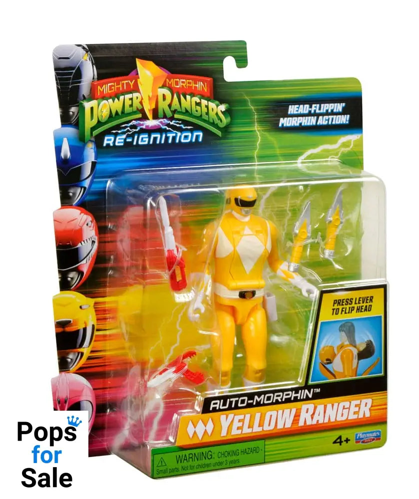 Mighty Morphin Power Rangers Action Figure Auto-Morphin Yellow Ranger 12 cm
