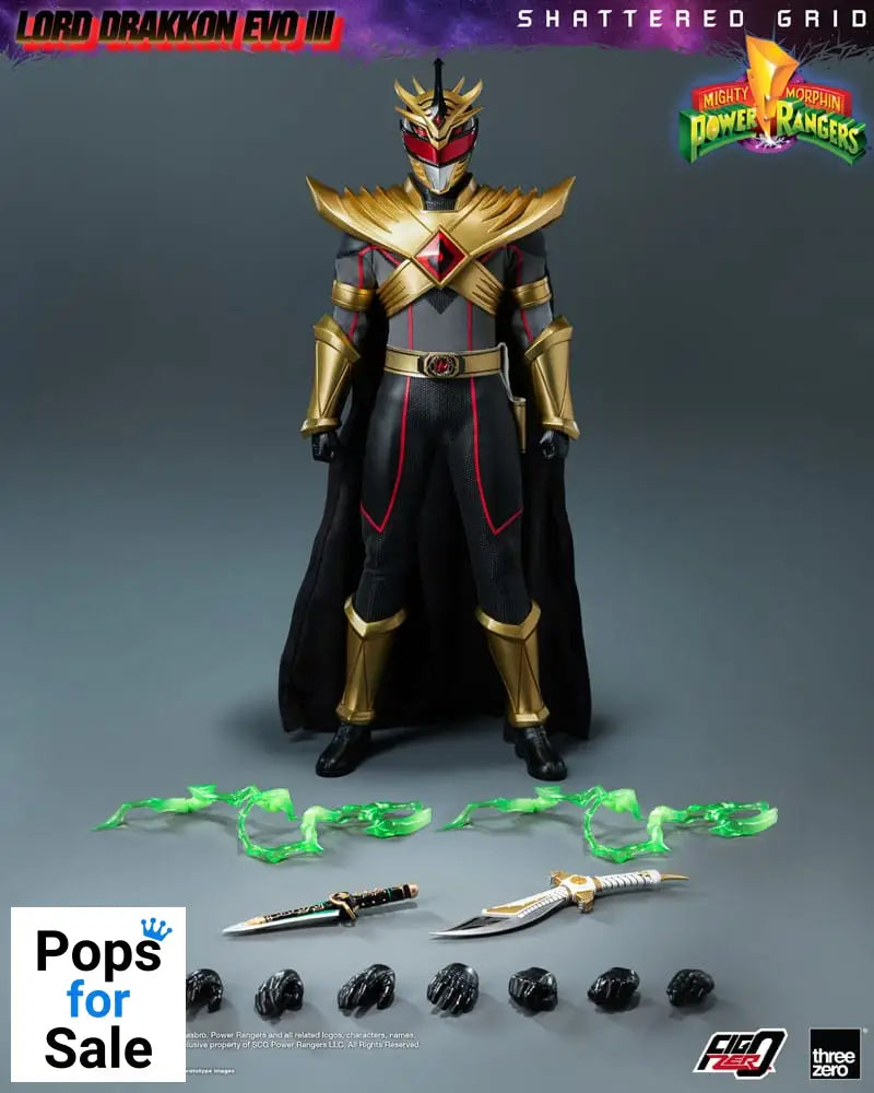 Mighty Morphin Power Rangers Shattered Grid  FigZero Action Figure 1/6 Lord Drakkon Evo III 30 cm