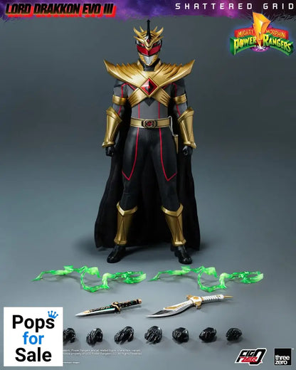 Mighty Morphin Power Rangers Shattered Grid  FigZero Action Figure 1/6 Lord Drakkon Evo III 30 cm
