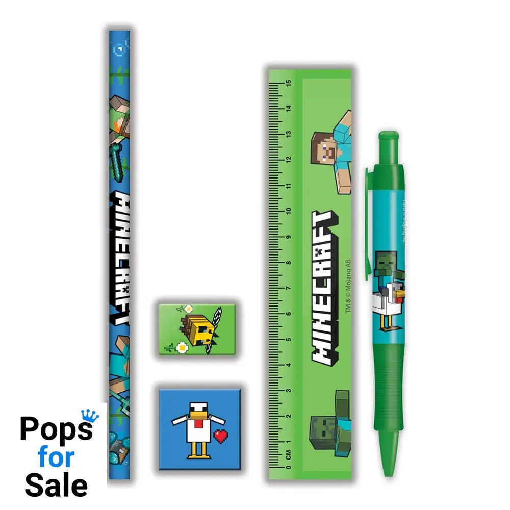 Minecraft 5-Piece Stationery Set