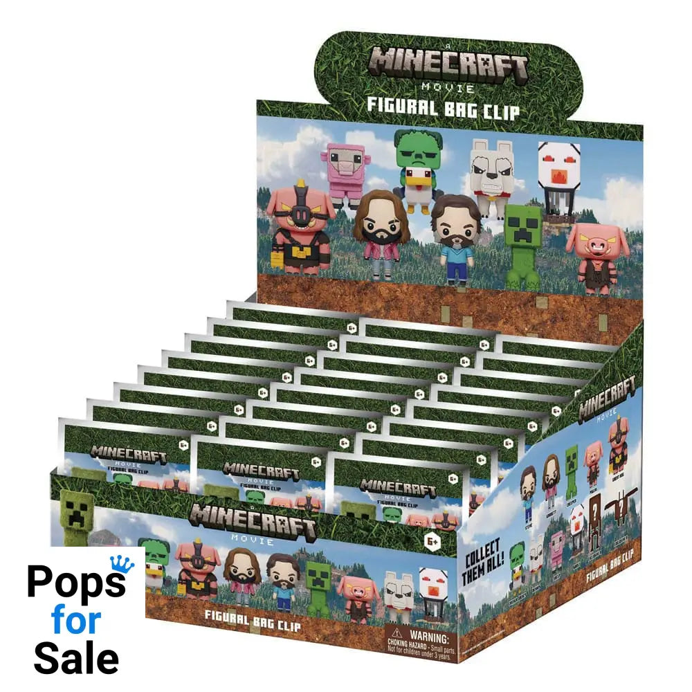 Minecraft Backpack Buddies Mystery Bags Series 3 Display (24) Keyrings