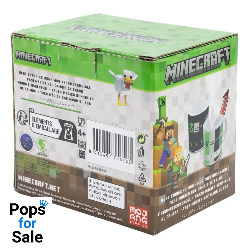 Minecraft Heat Change Mug Squared Pattern 325 ml Cups & Mugs