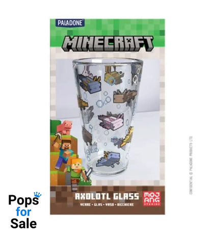 Minecraft Pint Glass Axolotl
