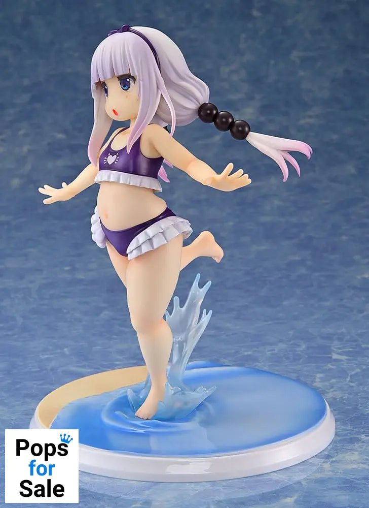 Miss Kobayashi's Dragon Maid PVC Statue 1/6 Kanna Kamui: Excited to Wear a Swimsuit at Home Ver. (Purple) 20 cm