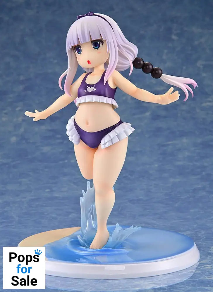 Miss Kobayashi's Dragon Maid PVC Statue 1/6 Kanna Kamui: Excited to Wear a Swimsuit at Home Ver. (Purple) 20 cm