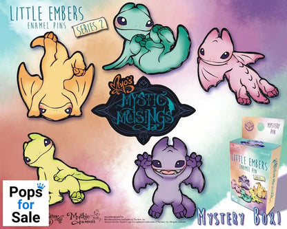Miyo’s Mystic Musings Enamel Pins Little Embers Series 2 5 cm Blind Box Display (10) Pins & Brooches,Blind Boxes