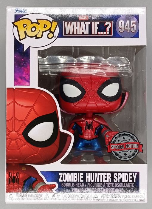 #945 Zombie Hunter Spidey Metallic - Marvel What if...? Funko POP