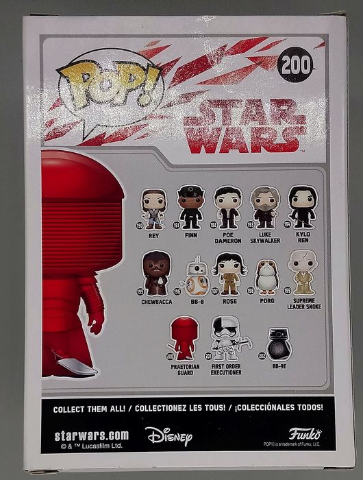 #200 Praetorian Guard - Star Wars - The Last Jedi Box Damaged Funko POP