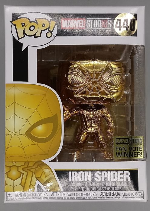 #440 Iron Spider (Gold) Chrome Marvel Studios 10 Box Damaged Funko POP