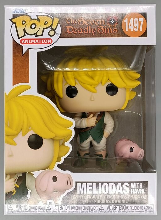1497 Meliodas w/Hawk - The Seven Deadly Sins - Brand New Funko POP