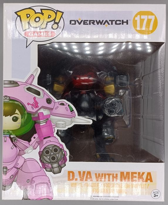 177 D.Va with MEKA (Carbon Fiber) 6 Inch Overwatch Funko POP - Box Damaged