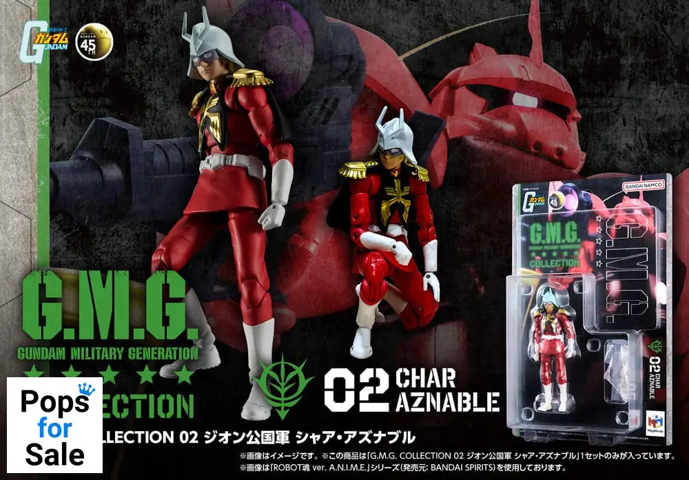 Mobile Suit Gundam G.M.G. Collection 02 Action Figure Principality of Zeon Char Aznable 10 cm Action figures