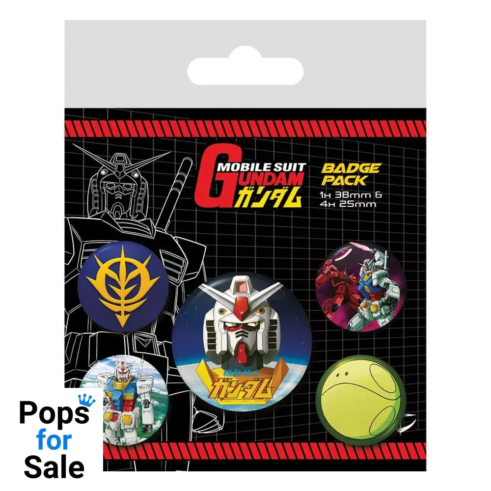Mobile Suit Gundam Pin-Back Buttons 5-Pack Intergalactic