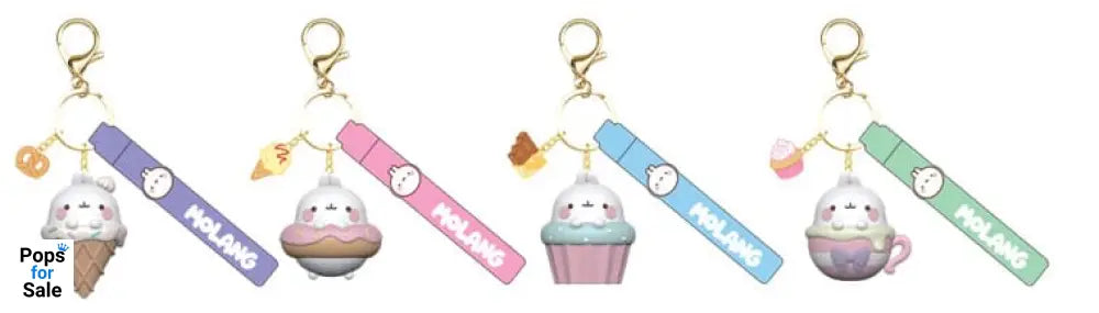 Molang Snack Time Series Keychain with Hand Strap Display (12)