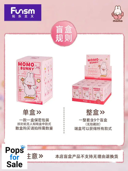 Momo Bunny Daily Series Mini Figures 9 cm Display (9)