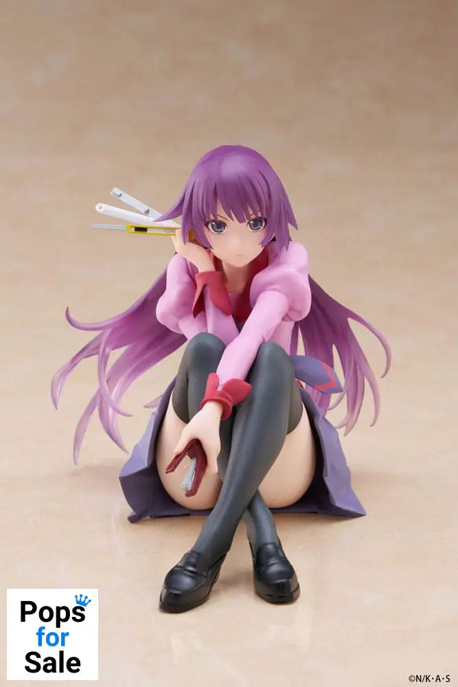 Monogatari PVC Statue Desktop Cute Figure Hitagi Senjougahara 13 cm