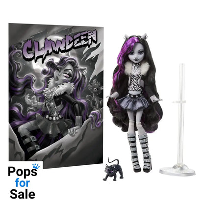Monster High Reel Drama Doll Clawdeen Wolf in Black And White