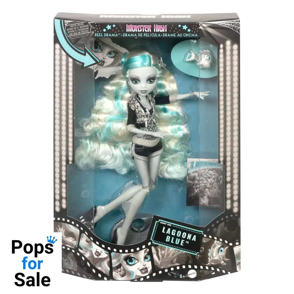Monster High Reel Drama Doll Lagoona Blue in Black And White