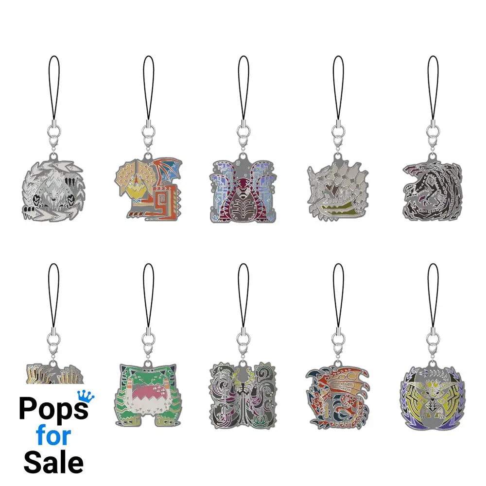 Monster Hunter Wilds Metal Keychain Monster Icon 5 cm Assortment (10)