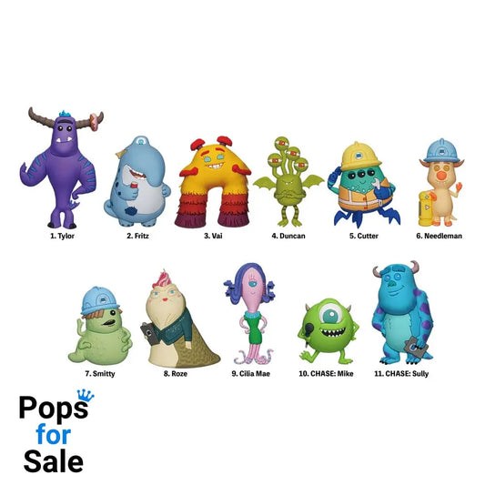 Monsters, Inc.  3D PVC Bag Clips Series 36 Display (24)