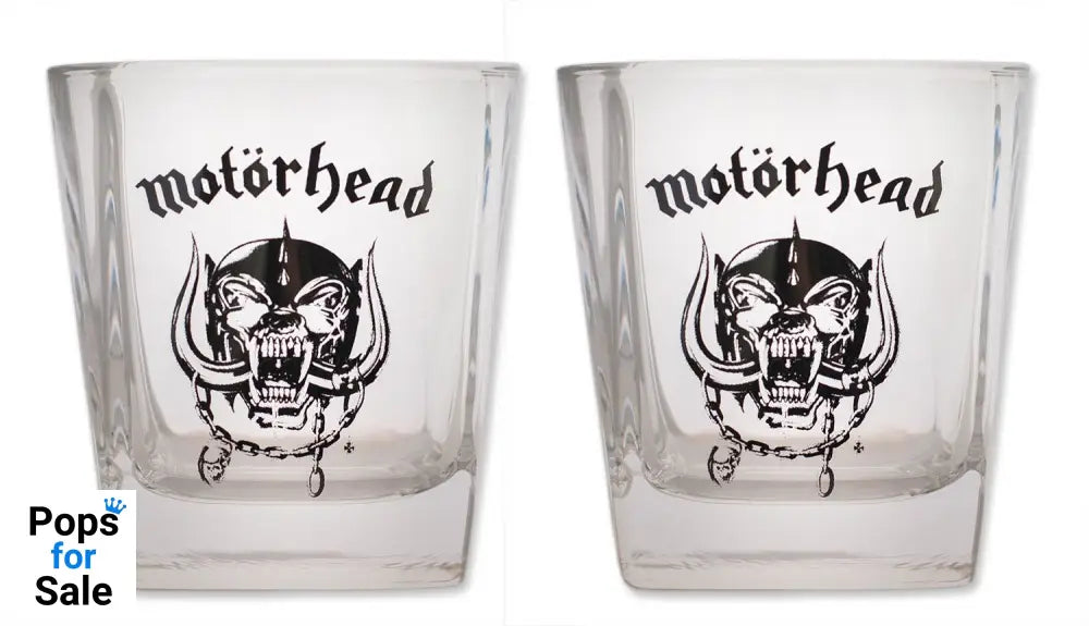 Motorhead Whiskey Shot Glasses 2-Pack Glasses & Coasters