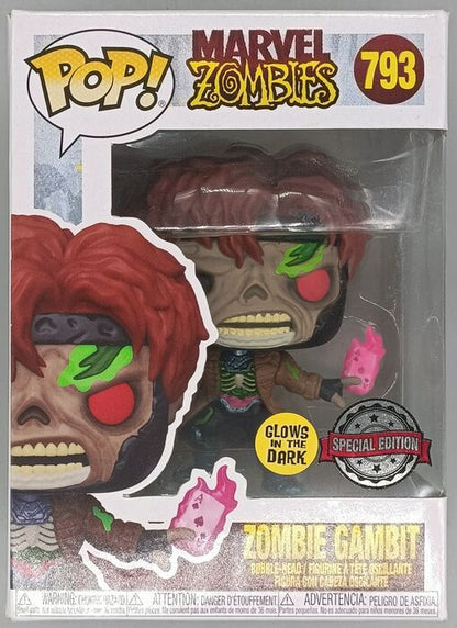 793 Zombie Gambit - Glow - Marvel - Box Damaged Funko POP