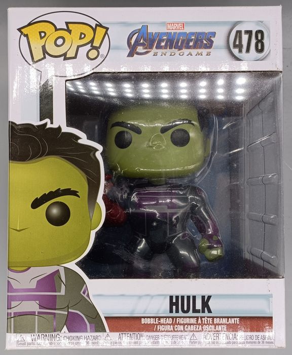 #478 Hulk (w/ Gauntlet) 6 inch Marvel Avengers Endgam Box Damaged Funko POP