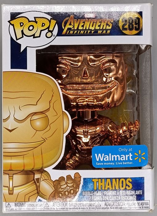 #289 Thanos (Orange) Chrome Marvel Avengers Infinity Box Damaged Funko POP