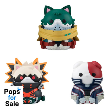 My Hero Academia Mega Cat Project Nyanto! The Big Heroaca Cats Series Trading Figure 3-Pack Izuku Midoriya & Katsuki Bakugo & Shoto Todoroki 12 cm