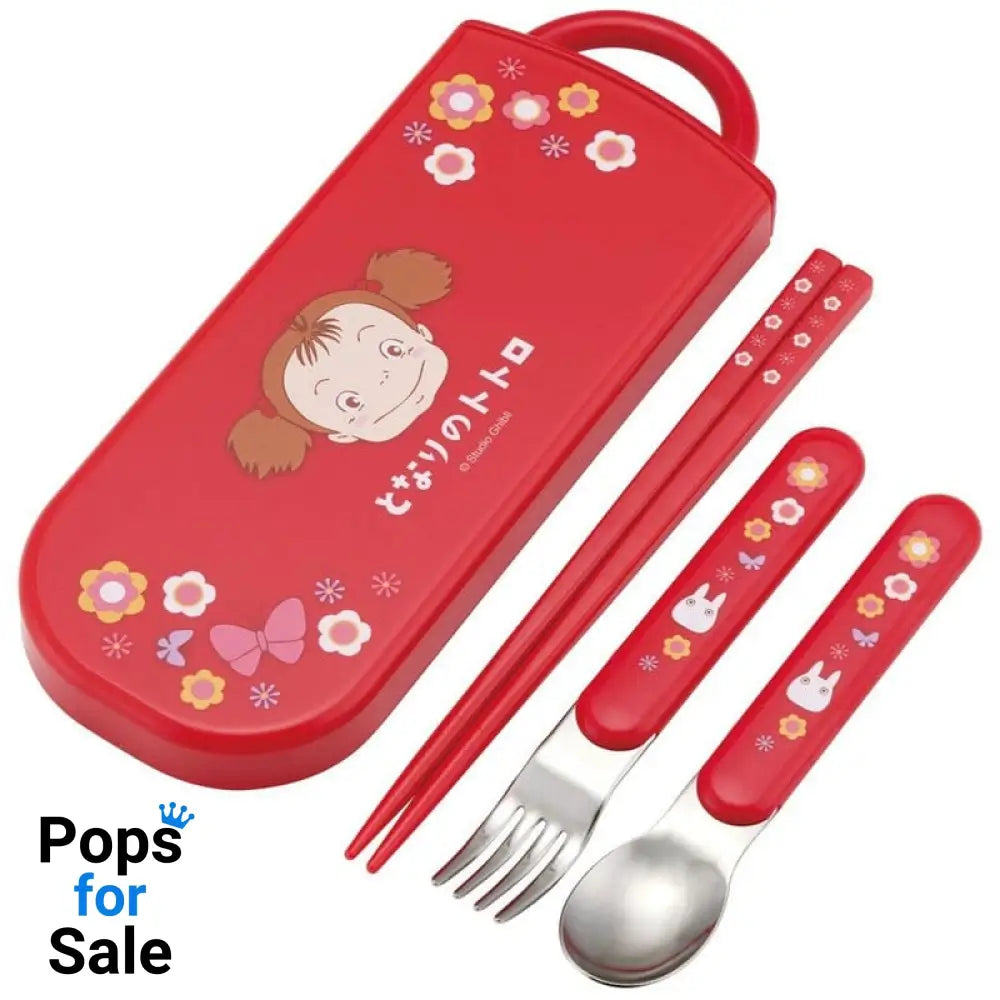 My Neighbor Totoro Chopsticks & Spoon & Fork Set Mei Red