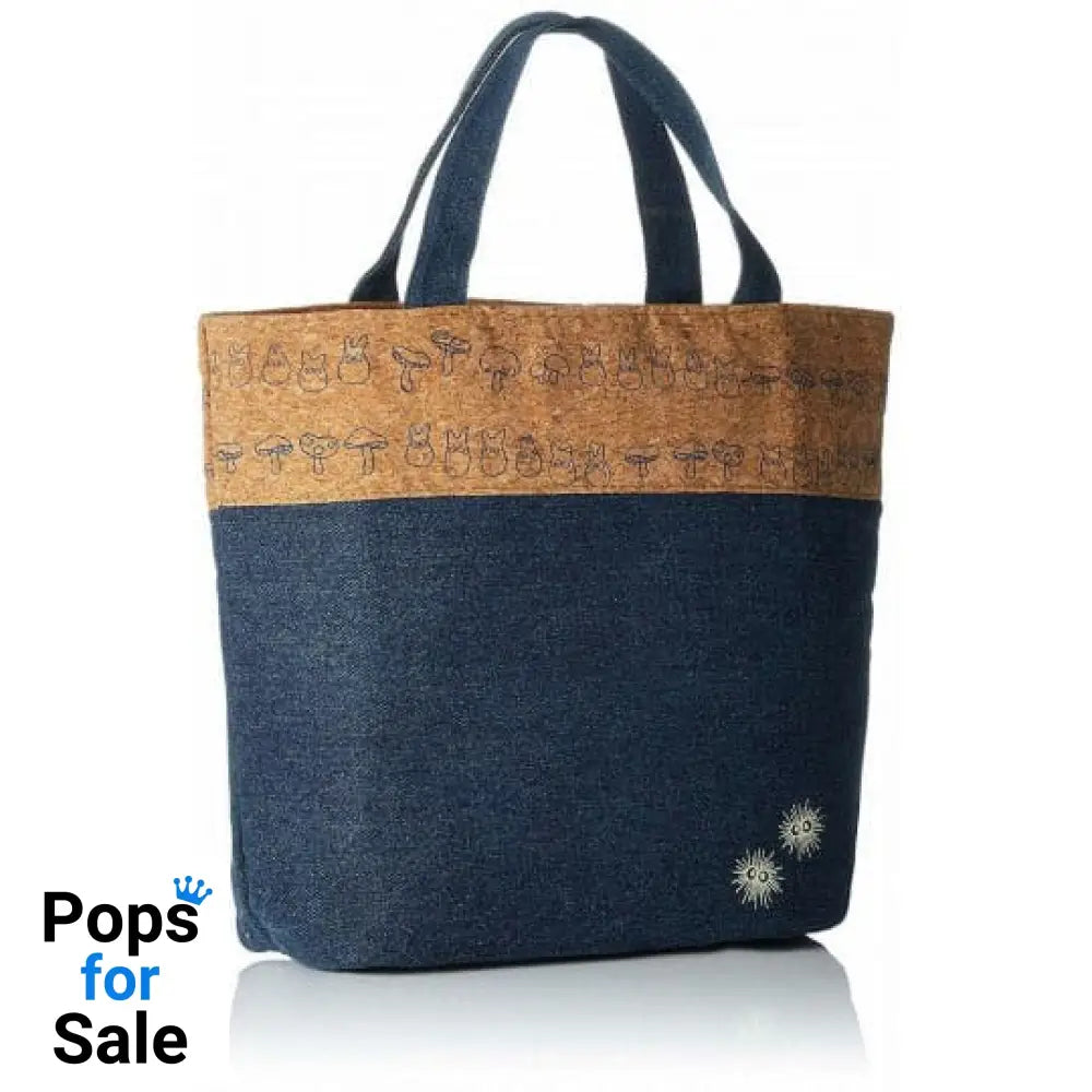 My Neighbor Totoro Lunch Bag cork & denim style Totoro