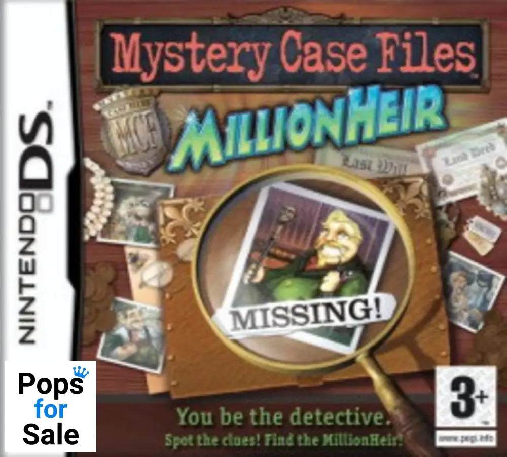 Mystery Case Files: Millionheir for Nintendo DS/3DS