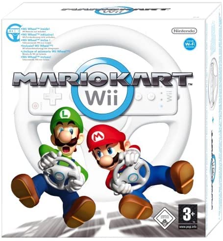 Mario Kart with Wii Wheel for Nintendo Wii - [No Box]