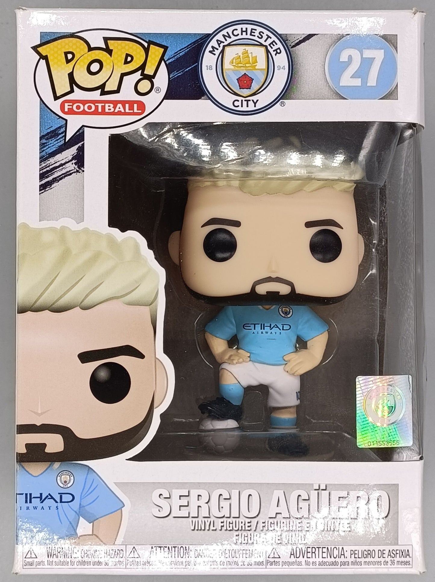 27 Sergio Agüero - Manchester City - Football - Funko POP - Box Damaged