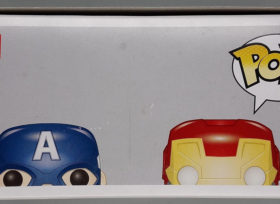 [2 Pack] Captain America/Iron Man (Action Pose) Marve Box Damaged Funko POP