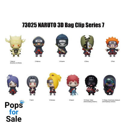 Naruto 3D Foam Bag Clips Series 7 Display (24)