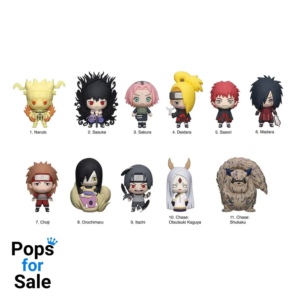 Naruto 3D PVC Bag Clips Series 6 Display (24) Keyrings