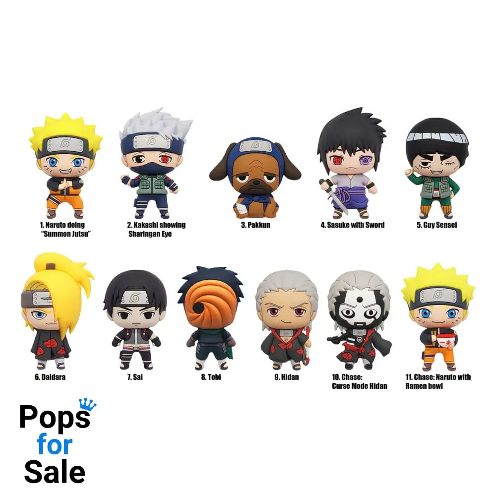 Naruto Shippuden 3D PVC Bag Clips Series 3 Display (24)