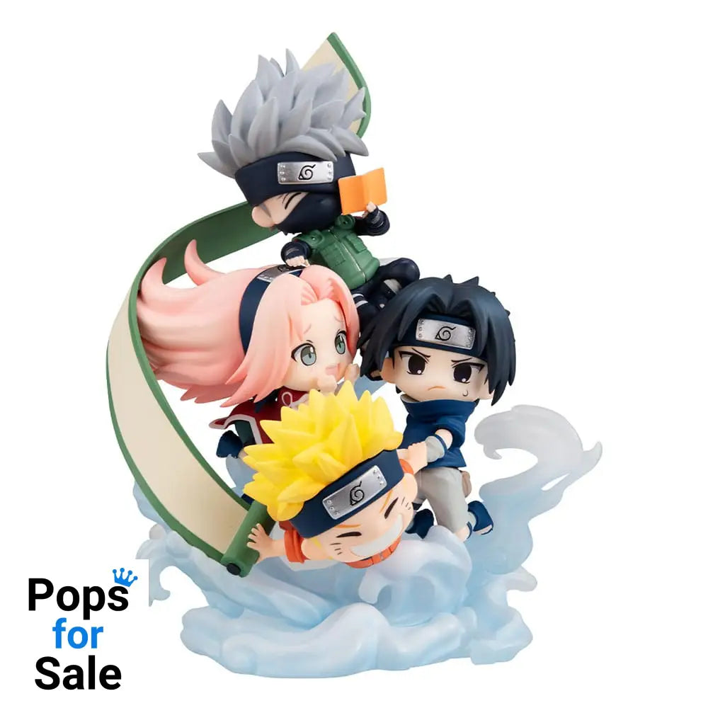 Naruto Shippuden FigUnity PVC Mini Statue Gather here, Team 7 13 cm (with gift)