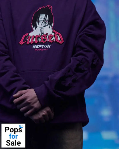 Naruto Shippuden Hooded Sweater Graphic Purple Size S